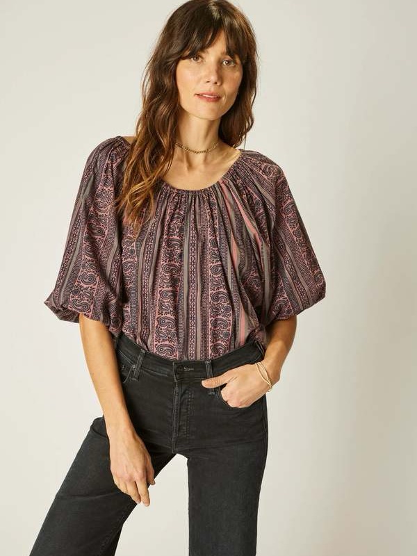 Natalie Martin, Ella Top, Paisley Stripe